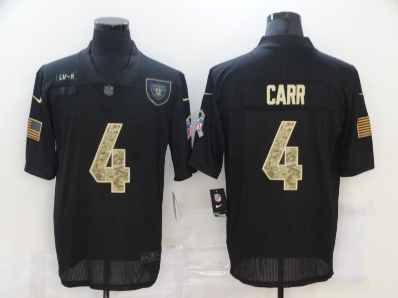 Men's Las Vegas Raiders Derek Carr #4 Black Jersey
